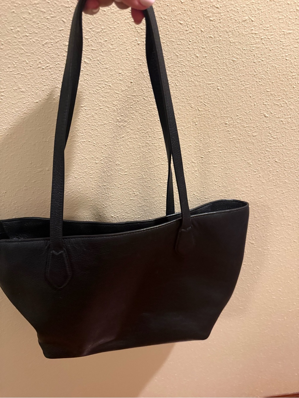 kate spade Black Pebbled Leather Tote with Gold Logo - Picture 6 of 6